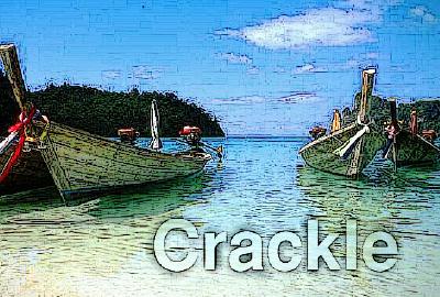 Crackled old boats