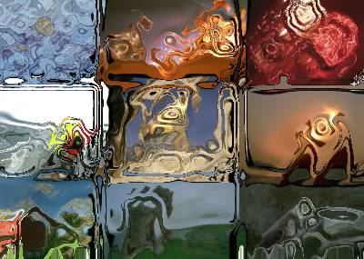 distorted glas